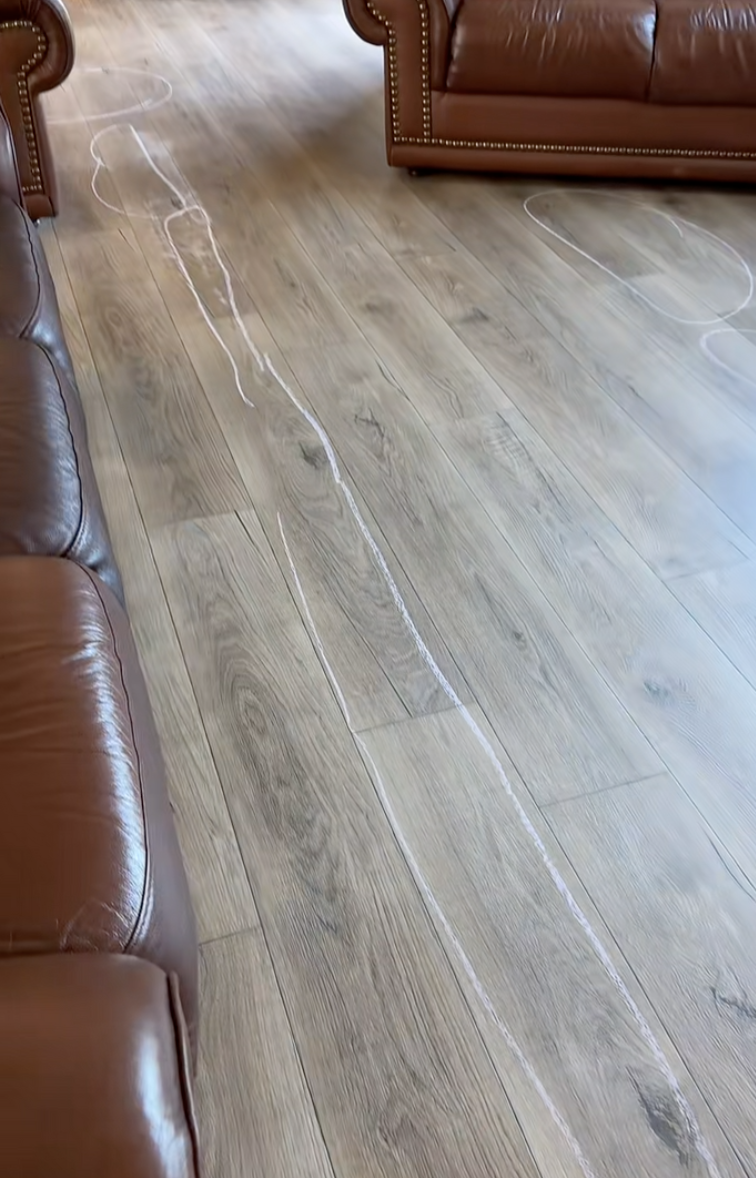 scratched up floors in a house